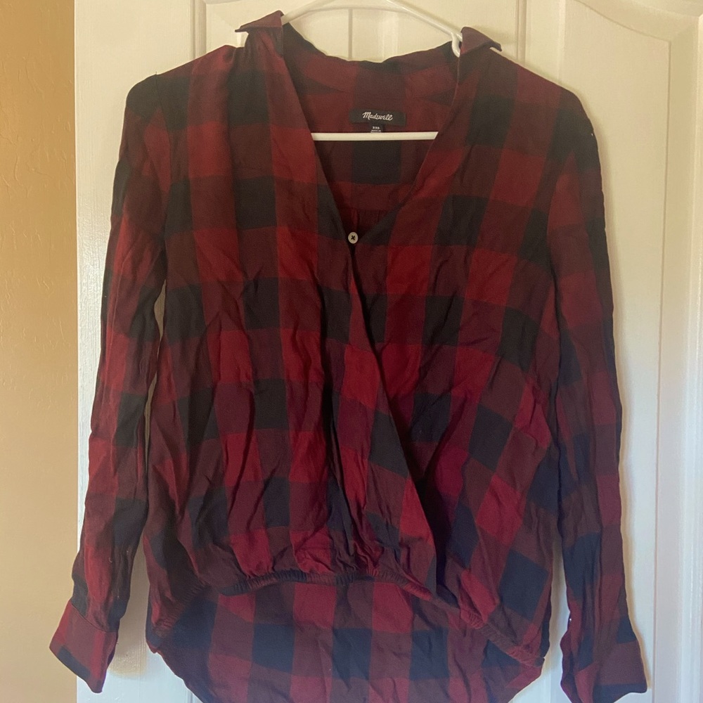 Madewell plaid flannel top